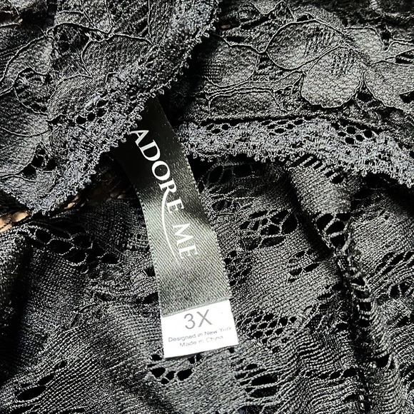 Adore Me Black Rue Lace Babydoll Dress and Panties - Picture 9 of 12